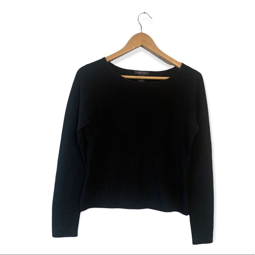 VINTAGE Harold’s 100% Cashmere Black‎ Sweater Woman’s Size Medium